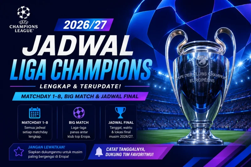 Jadwal Liga Champions 202627 Lengkap Matchday 1-8, Big Match dan Jadwal Final.webp